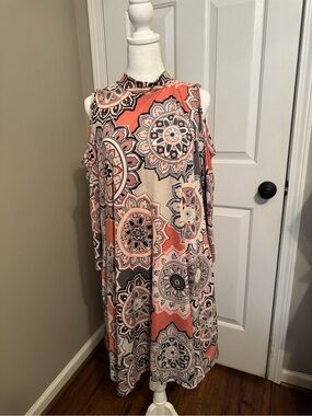 Pink Coconut Boutique cold shoulder dress